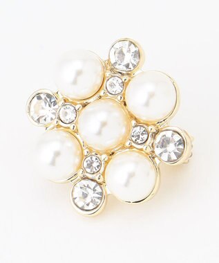 ANY 【2セット】【親子で使える】パールビジューブローチ ライトゴールド