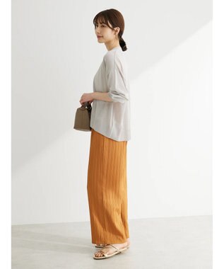 Green Parks 接触冷感ゆったりカーデ Light Gray