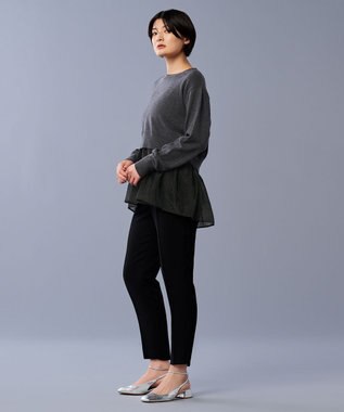 uncrave ウール ナイロン ペプラム ニット（uncrave STANDARD） チャコール