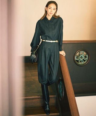 自由区 【SHIHOさん着用】ストレートインヒールロング ブーツ ブラック