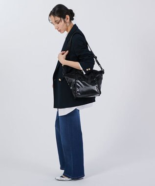 LeSportsac TOP HANDLE CONV TOTE/ブラックシャイン ブラックシャイン