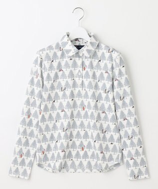 23区GOLF 【WOMEN】白夜ゴルフ柄 長袖シャツ ホワイト系5