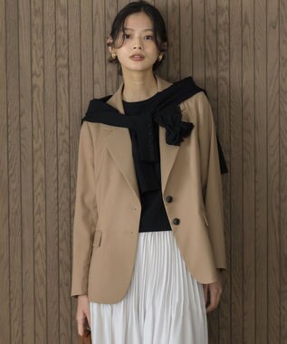 組曲 【加藤ローサさん着用】ハンサムツイル ジャケット ベージュ系