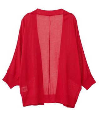 Green Parks 接触冷感七分袖カーディガン Red