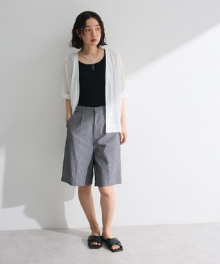 Green Parks 接触冷感七分袖カーディガン Off White