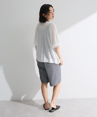 Green Parks 接触冷感七分袖カーディガン Off White