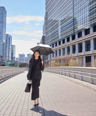 AURORA 【WEB限定】 パール晴雨兼用傘（折りたたみ傘） サックス