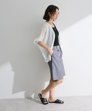 Green Parks 接触冷感七分袖カーディガン Off White