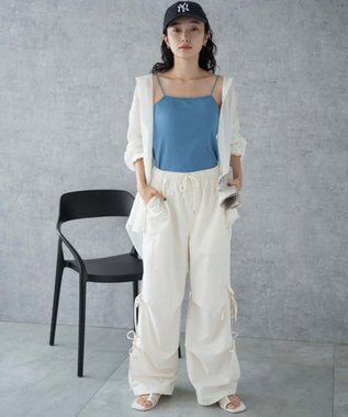 WEGO 【カップ付き/SMサイズ展開】なちゅ盛れカップインキャミ サックス