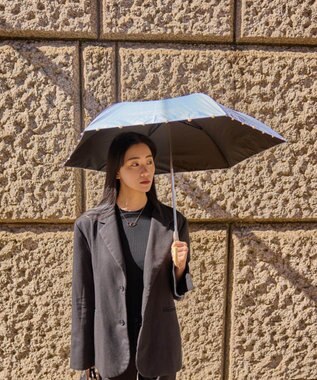 AURORA 【WEB限定】 パール晴雨兼用傘（折りたたみ傘） サックス