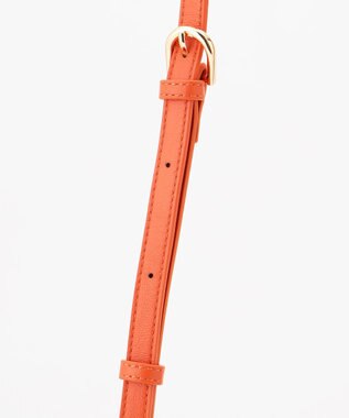 LA BAGAGERIE シープレザー　ギャザーミニマムバッグ オレンジ