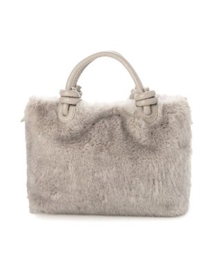UNBILLION カシュカシュ cachecache / ミンク風フェイクファーノットハンドルバッグ GY