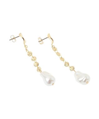 Green Parks ・ＨＡＬＦ　ＴＩＭＥ　メタルプレートパールピアス Gold