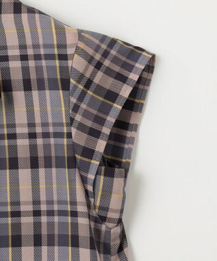 組曲 S 【リボンタイ付き】シアーツイルチェック ブラウス パープル系3