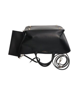 INTER-CHAUSSURES 【Christian Villa】ミディアムサイズベーシックハンドバッグ ブラック