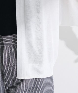 Green Parks 接触冷感七分袖カーディガン Off White