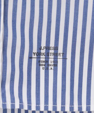 J.PRESS YORK STREET 【UNISEX】タイプライターストライプ バンドカラーシャツ ブルー系1