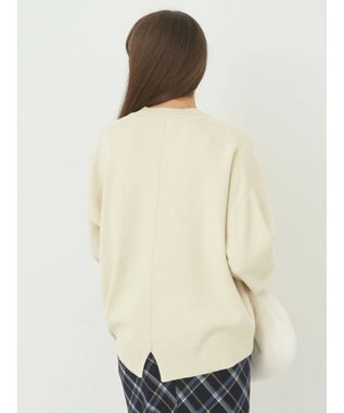 earth music&ecology アンチピリングバックスリットプルオーバー Ivory