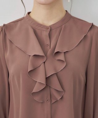 Tiaclasse 【洗える】フリルブラウス ピンク