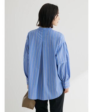 Green Parks ボリュームタックブラウス Stripe