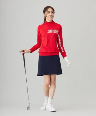 23区GOLF 【WOMEN】ヘリンボンジャージスカート ネイビー系