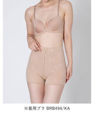 WACOAL ガードル 綿混ソフトガードル 通気性がよい(本体) おなかやさしくサポート 一枚ばき可能 ショート丈 【EverChic】 レディース GRC330 /ワコール カラシ