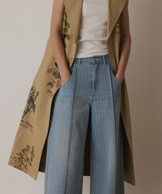 GRACE CONTINENTAL プリントトレンチワンピース ベージュ