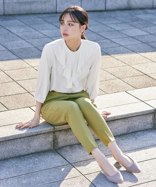 Tiaclasse 【洗える】フリルブラウス オフホワイト