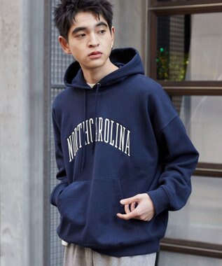 WEGO 【ユニセックス着用ITEM】ワッペンロゴパーカー ネイビー