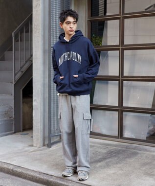 WEGO 【ユニセックス着用ITEM】ワッペンロゴパーカー ネイビー