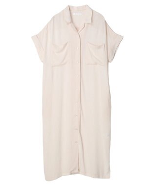 AMERICAN HOLIC 楊柳Ｗポケット開襟ワンピース Ivory