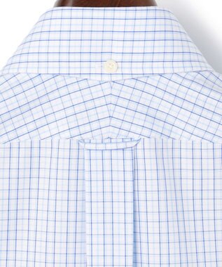 J.PRESS MEN 【PREMIUM PLEATS / 形態安定】タッタソールチェック ドレスシャツ / B.D. サックスブルー系3