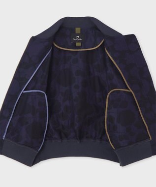 Paul Smith Perforated Floral ジャカード ブルゾン ネイビー
