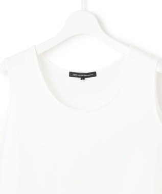 23区 L 【Lサイズ限定/好評につき新色追加】ナチュラルコットンベア タンクトップ ホワイト系