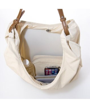 UNBILLION カシュカシュ cachecache / アニマルドローイング刺繍ナイロントート ベージュ