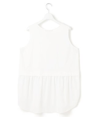 23区 L 【Lサイズ限定/好評につき新色追加】ナチュラルコットンベア タンクトップ ホワイト系