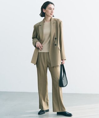 UNFILO [新色追加/WEB限定カラー]スゴ機能美ニット スクエア キャミソール [WEB限定]サンドベージュ