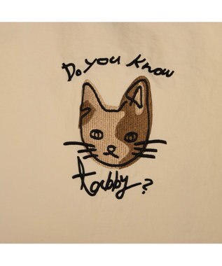 UNBILLION カシュカシュ cachecache / アニマルドローイング刺繍ナイロントート ベージュ