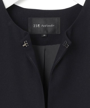 23区 S 【APPLAUDIR】バックサテンジョーゼット ジャケット ネイビー系