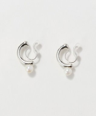 Phoebe 〈痛くないシリーズ/金属アレルギー対応〉ソロパールフープライトフィットイヤリング　シルバー/ニッケルフリー シルバー