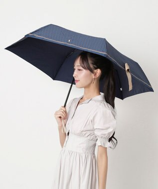 MOONBAT POLO RALPH LAUREN(ポロ ラルフローレン) ツイルドットポロポニー 雨傘 折りたたみ傘 ネイビーブルー