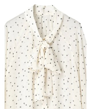 Green Parks AnriettMusee シアーボウタイブラウス Dot