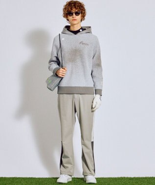 PW CIRCULUS 【手洗い洗濯可】【MEN】グラデーションニットフーディ ゴルフ グレー系