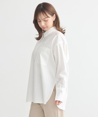 earth music&ecology ２ｗａｙマントスリーブシャツ Off White