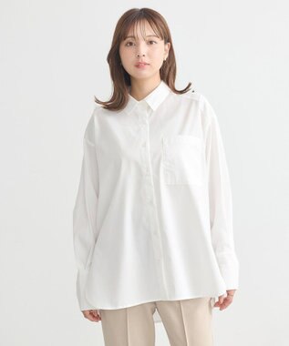 earth music&ecology ２ｗａｙマントスリーブシャツ Off White