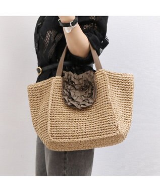 UNBILLION カシュカシュ cachecache / フリルフラップスクエアトート カゴバッグ