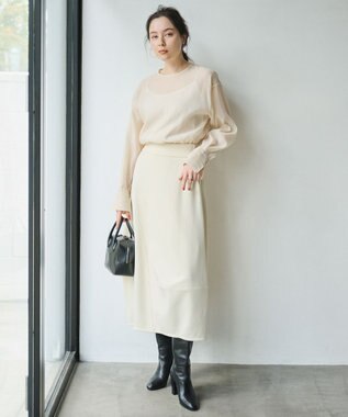 #Newans シアープルオーバーシャツ アイボリー系