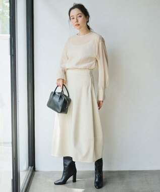 #Newans シアープルオーバーシャツ アイボリー系