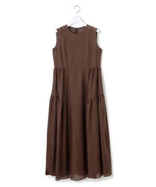 23区 【一部店舗限定/接触冷感/洗える】ラミータンブラー ノースリーブ ワンピース ダークブラウン系