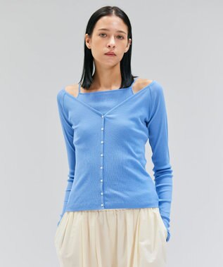 【洗える・BAILA 10月号掲載】MARINO / 2WAYリブコンパクトカーディガン